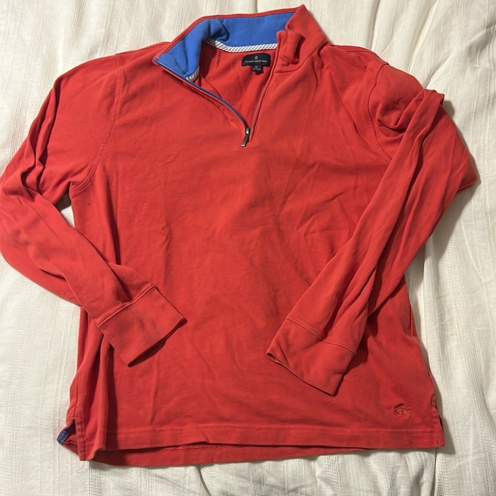 Salmon colored Brooks Brothers q zip